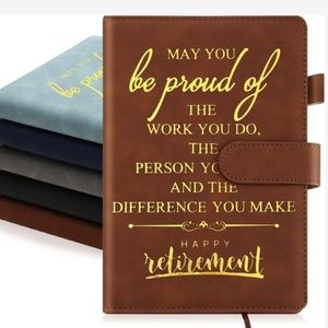 Leathery retirement journal/notebook